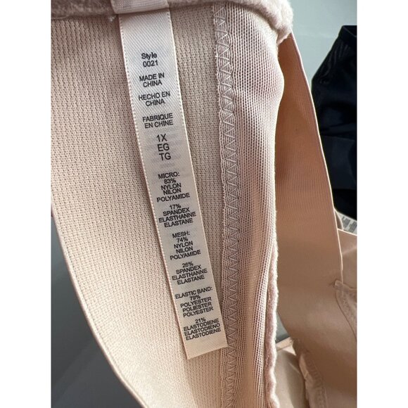 Rhonda Shear 2 Pack Molded Cup Bra with Wrap Back Size 1X Black Beige 622.1 - Picture 6 of 10